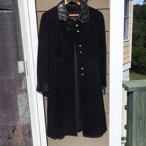 Rare EUC mod squad leather suede coat dress